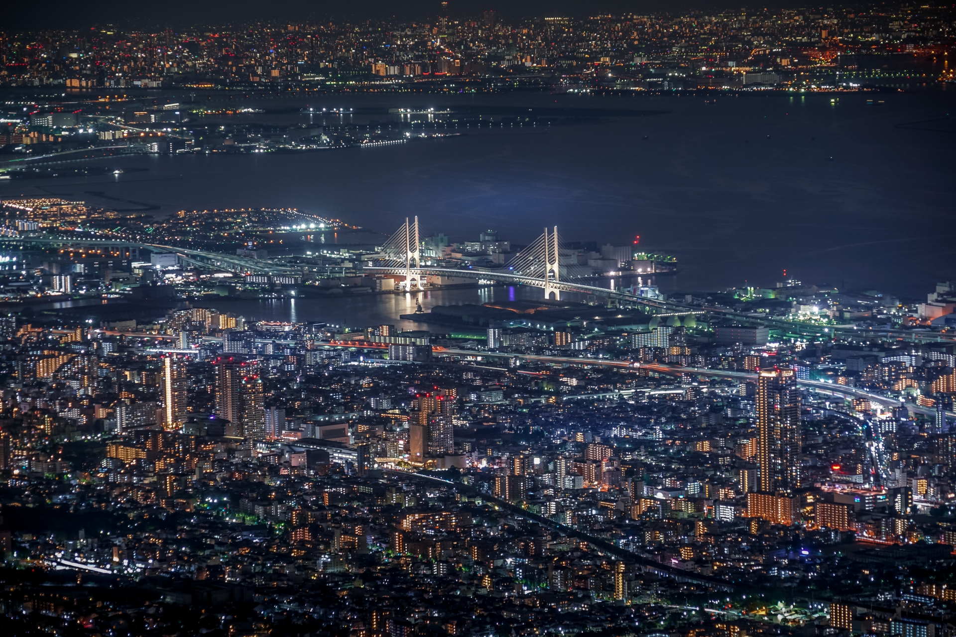 神戸市の夜の様子