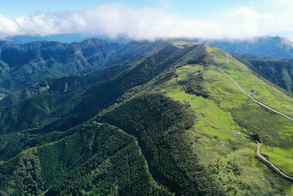 愛媛県久万高原町の姫鶴平の風景の様子