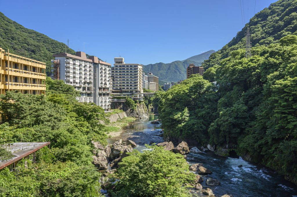 鬼怒川温泉の様子