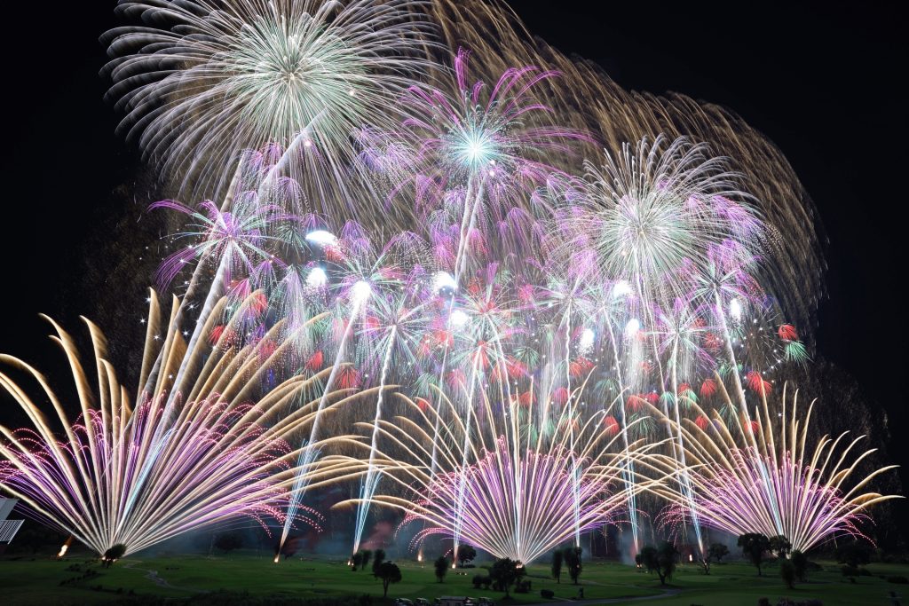 古河花火大会（あの夏の思い出）の様子