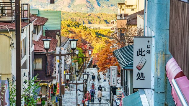 伊香保温泉の渋川市