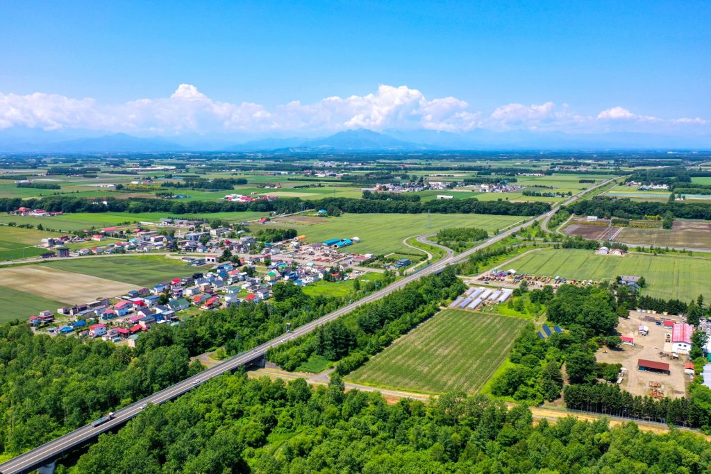 老後の十勝の空撮の様子