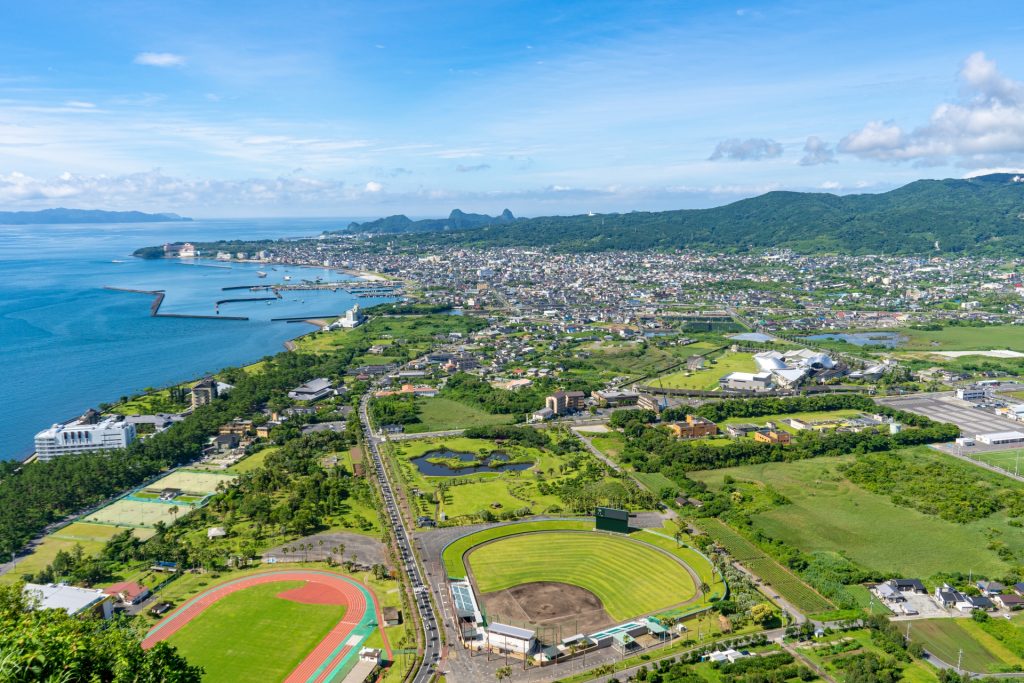 上空から見た指宿市