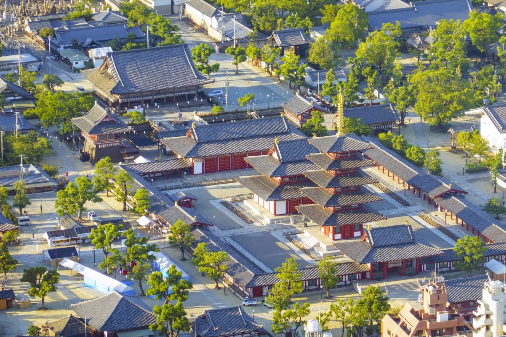 大阪の四天王寺の様子