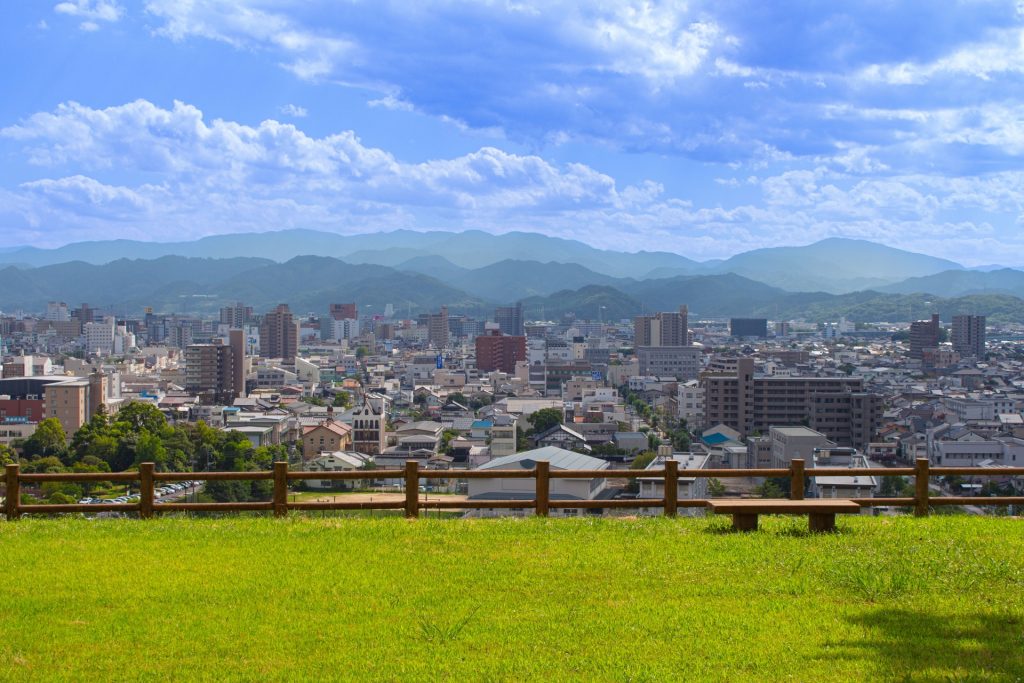 公園から一望する街並み