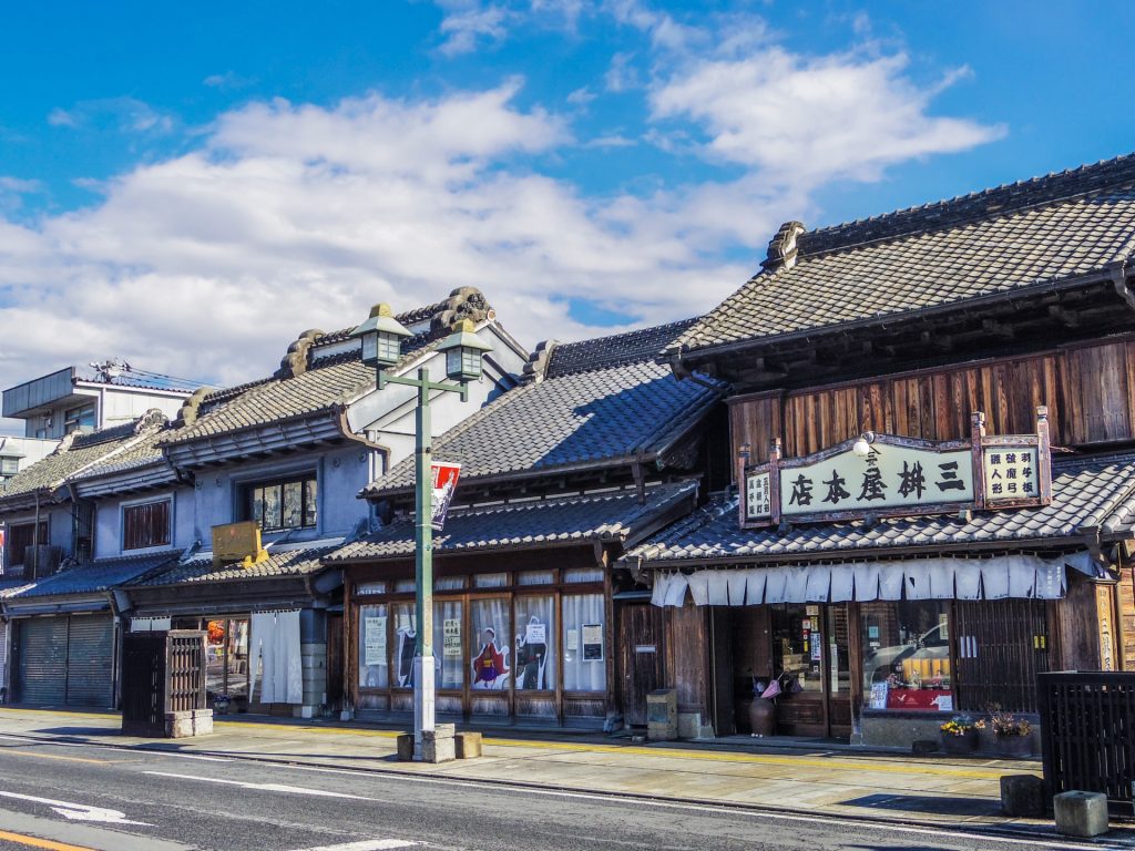 栃木市・蔵の街大通りの様子