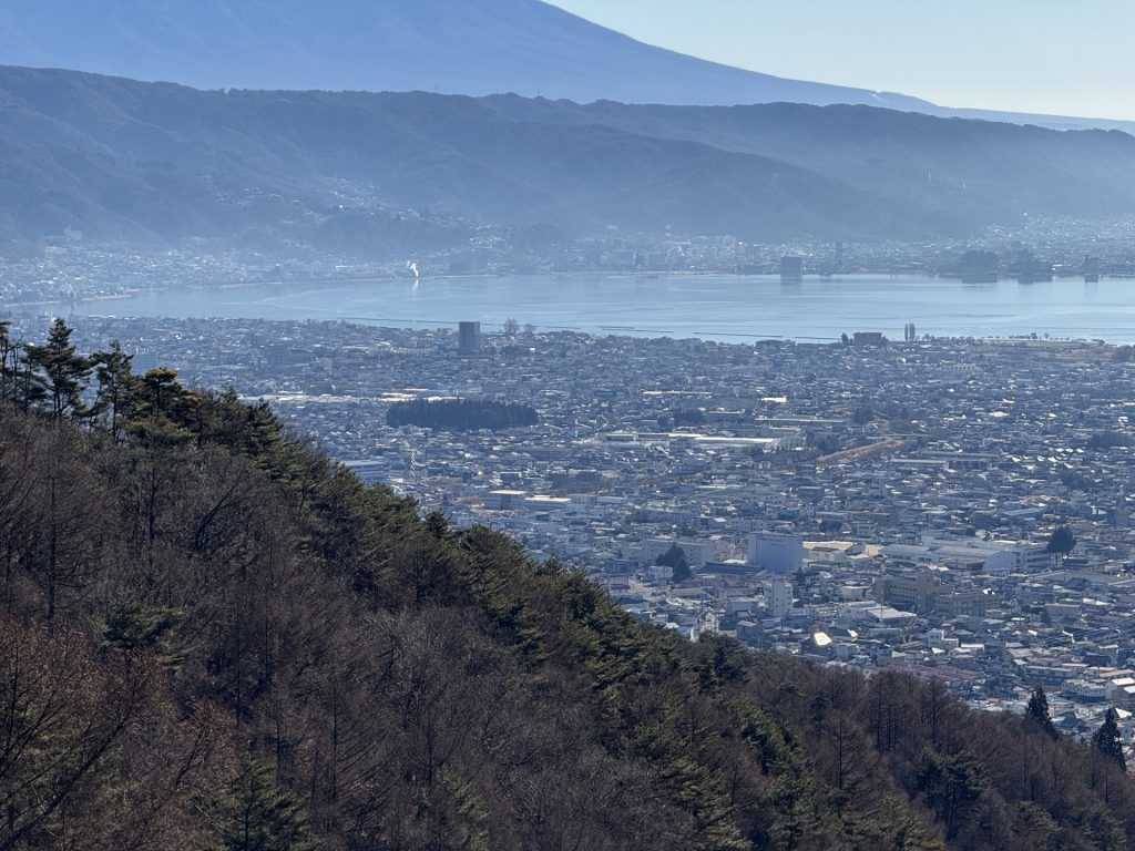諏訪湖市と町並み