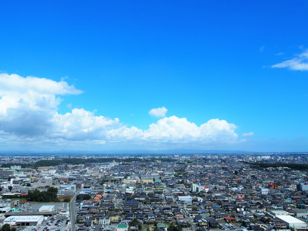 茨城県庁からの水戸の景色の様子