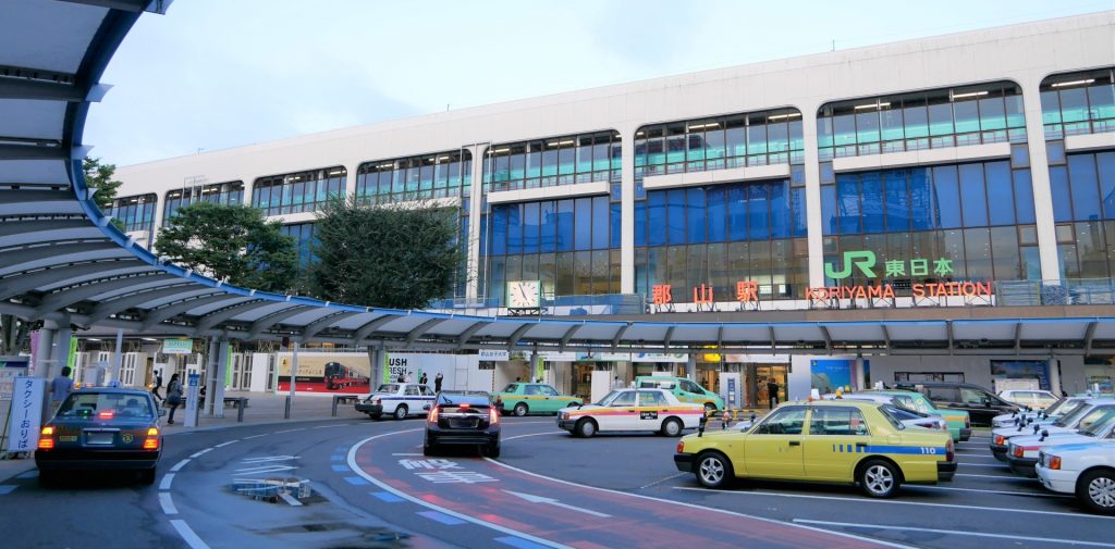 駅前のロータリー