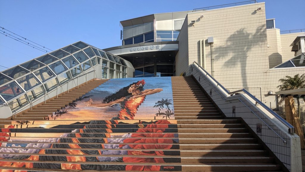 絵が描かれた階段