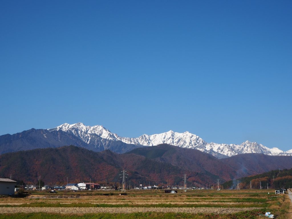 北アルプスの様子