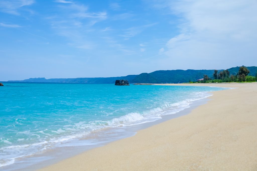 碧い海と空の様子