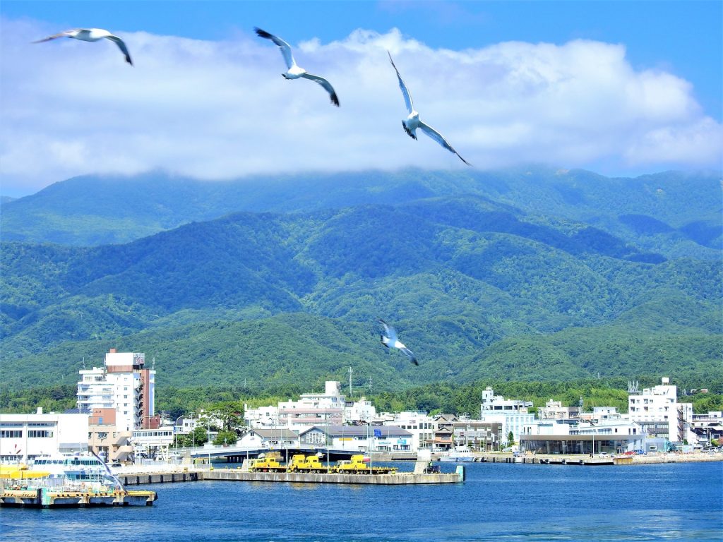 佐渡島の様子